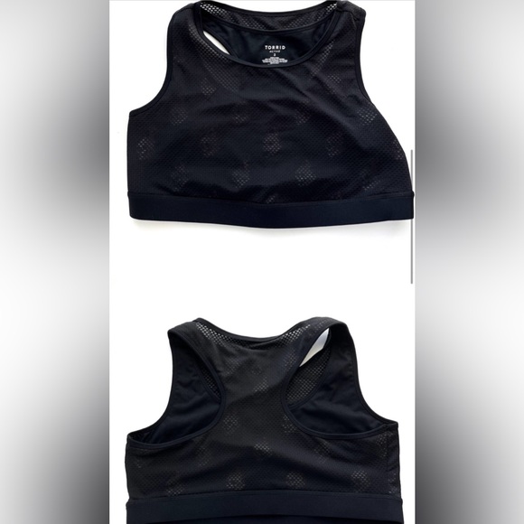 Torrid Skull Mesh Knit Active Sports Bra 2X - Plus Size Skull Sports Bra - Picture 2 of 2